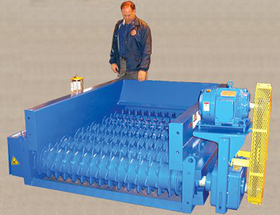 Blue rotary disc screen for separating oversized and undersized materials - Williams Patent Crusher